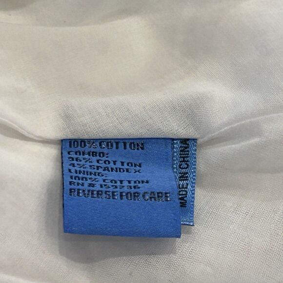 J. Mclaughlin Womens Cotton Eyelet Long A-Line Skirt White Size 8 Lined - Picture 10 of 13